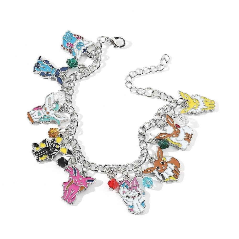 Pokemon Eevee Evolution Silver Charm Bracelet - Picture 2 of 7
